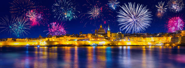 istock Fireworks display over the Valletta city, capital of Malta 1450279727