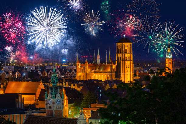 istock New Year fireworks display in Gdansk, Poland 1450279766