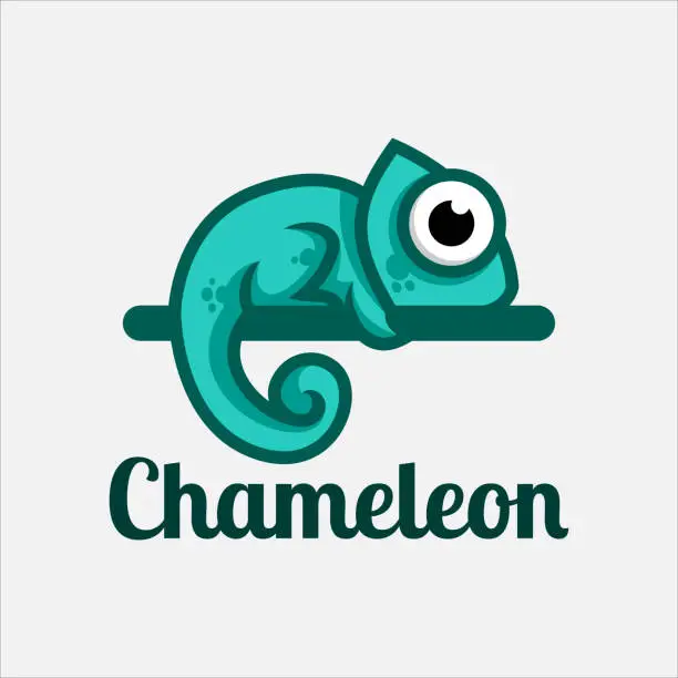 Vector illustration of Chameleon vector design illustration icon