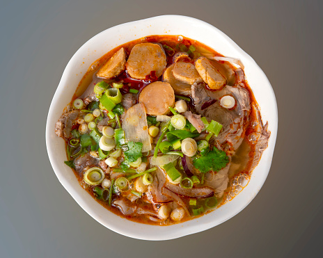 Traditional vietnamese soup Bun Bo Hue