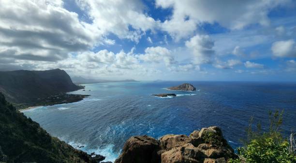 istock Beautiful rocky Makapuu Beach on a sunny day 1450283657