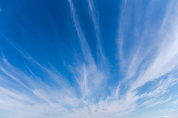 istock Patch of sky with cirrus clouds at autumn day 1450286855