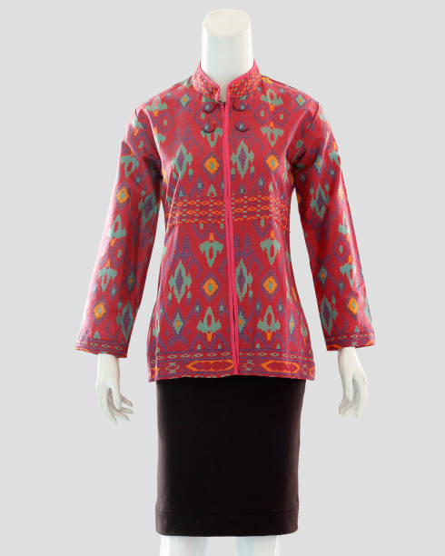 istock Formal blouse for women with a combination of colors and decorative patterns 1450296561