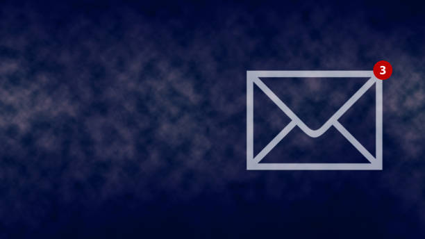 istock Envelope icon on a dark-blue background. Email concept. Receiving messages. Business. Lifestyle. 1450304130