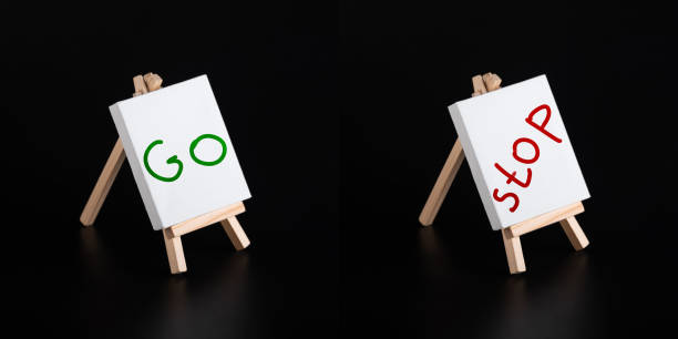 istock two easels with the inscriptions 