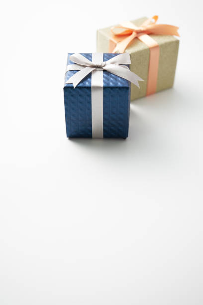 istock Gift box tied with ribbon on white background 1450307661