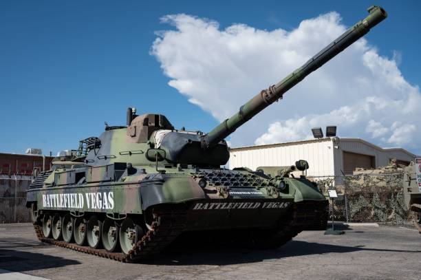 미국 크라우스 마페이 레오파드 1a5 군용 탱크 전투 자동차 - leopard tank 뉴스 사진 이미지