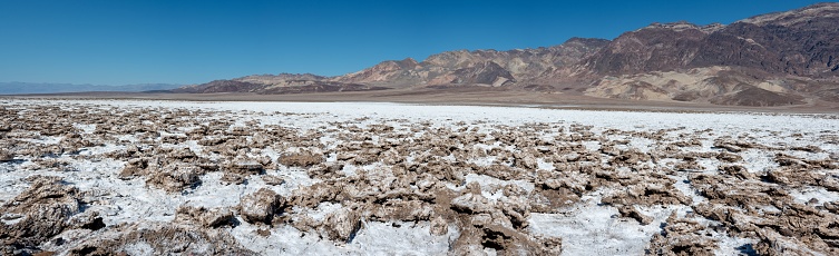 Badwater Basin natural landscape detail large panoramic
