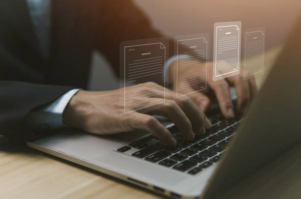 istock business people use laptops to manage electronic documents internet file system digital technology paperless office 1450309138