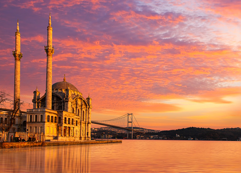 Mosques at Istanbul at sunset