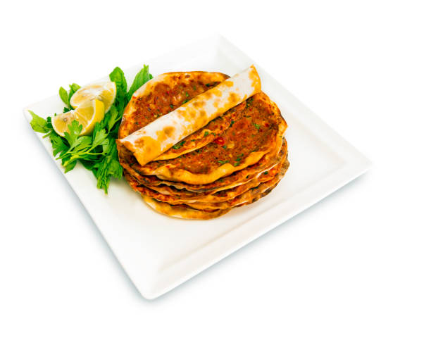 istock Traditional Turkish Lahmacun pita with ground beef 1450318032