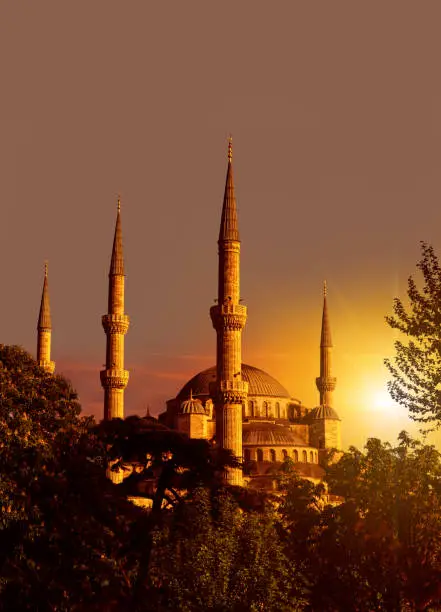 Suleymaniye Mosque (Suleymaniye Camii) at Sunset