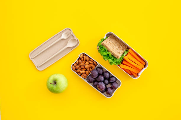 istock Lunch boxes with food ready to go and bamboo cutlery 1450323864