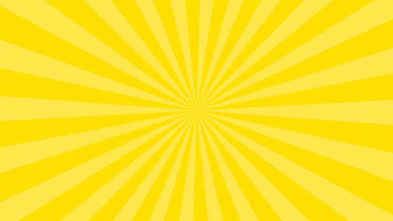 Pop Art background with radial lines. Motion graphics.