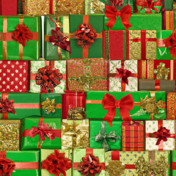 istock Many Background with colorful decorated gift boxes red bows 1450331753