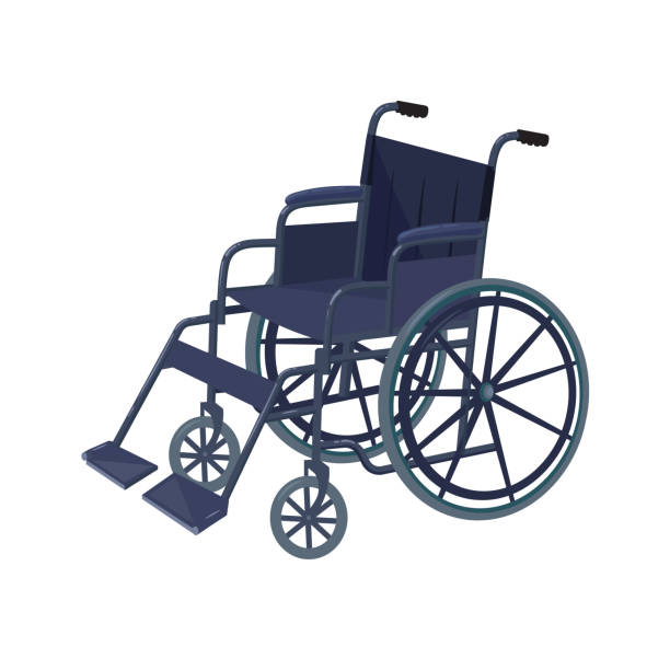 ilustrações de stock, clip art, desenhos animados e ícones de vector of wheelchair for disabled person - physical impairment wheelchair disabled accessibility