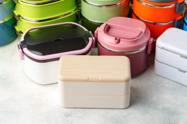 istock Many plastic food containers in a shop for background 1450338560