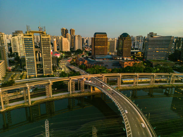 Berrini Avenue landscape in São Paulo