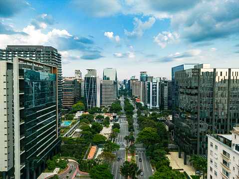 Landscape of Avenida Faria Lima in Sao Paulo