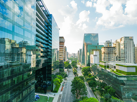 Landscape of Avenida Faria Lima in Sao Paulo