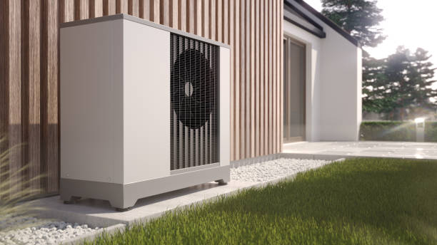 istock Air heat pumps beside house 1450340104