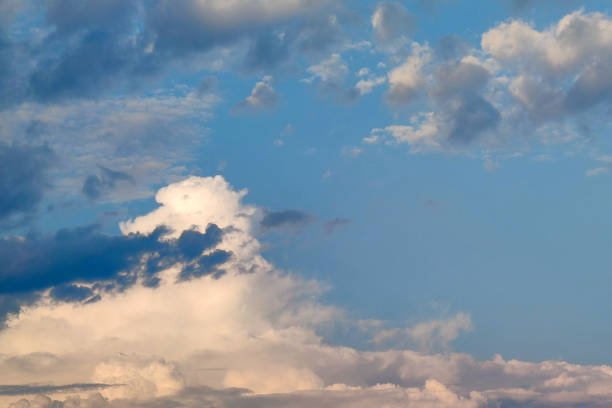 istock sunny sky is covered with rain clouds, natural blue background 1450340733
