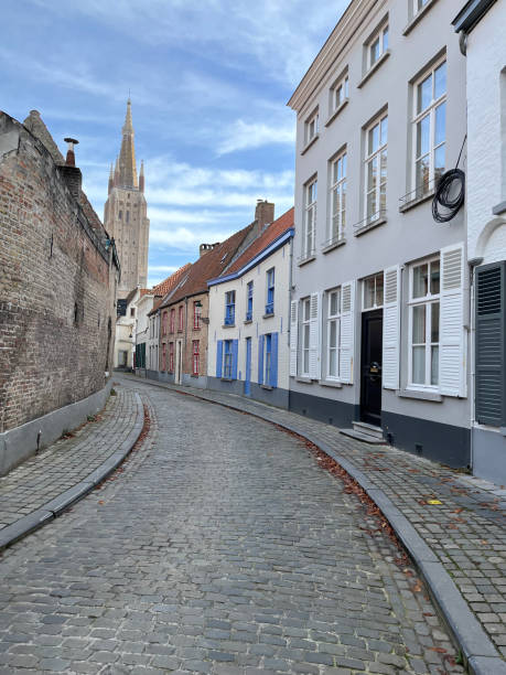 istock Cobblestoned street in Brugge 1450342673