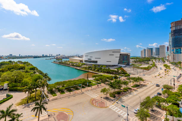 istock Aerial drone view of Downtown in Miami, 1450348522
