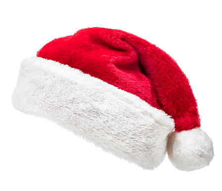 Red Santa Hat isolated on a white background.