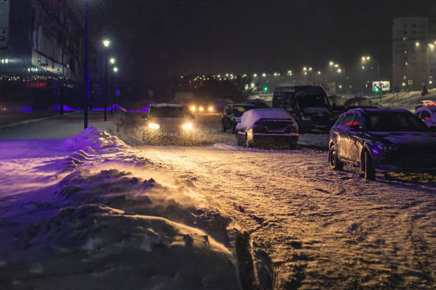 istock Car on night street 1450355975