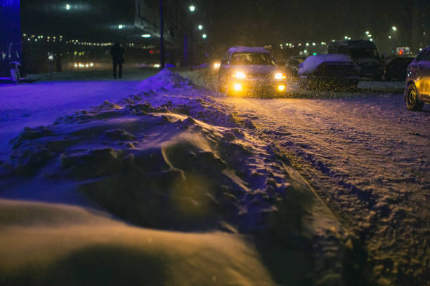 istock Car on night street 1450356358