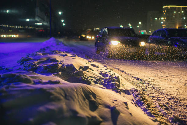 istock Car on night street 1450356519