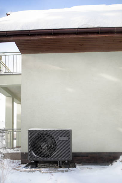 istock Air source heat pump in winter conditions 1450357106