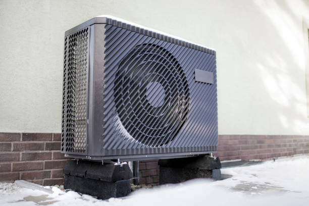 istock Air source heat pump in winter conditions 1450357109