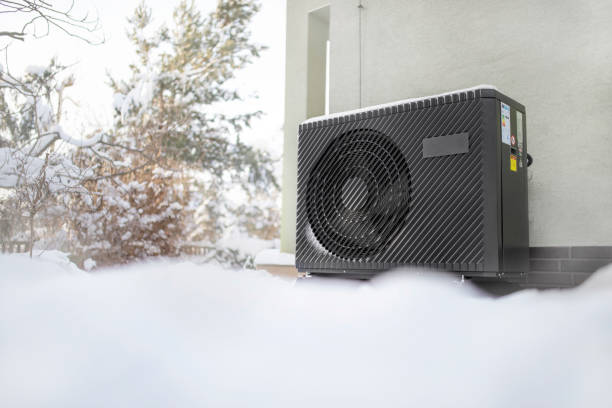 istock Air source heat pump in winter conditions 1450357114