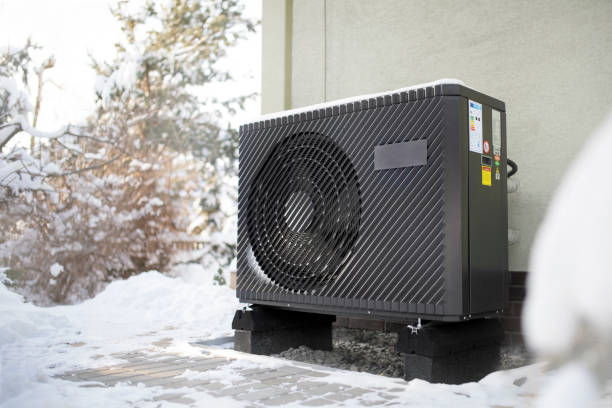 istock Air source heat pump in winter conditions 1450357115