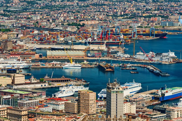 istock Naples seaport with ships and moorings. 1450357661
