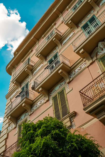 istock Facade of the house with windows and balconies. 1450357968