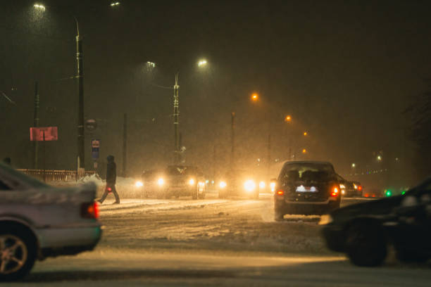 istock Car on night street 1450359914