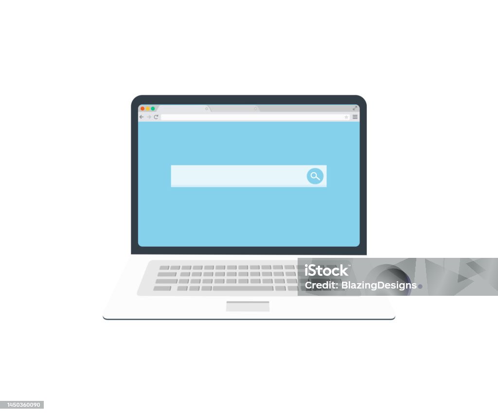 Computer Searchng Laptop Computer Searching Information On Website Data Search Technology ...