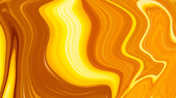 istock Abstract Liquid Paint Liquified Picture Yellow And Orange Colorful Image 1450360735