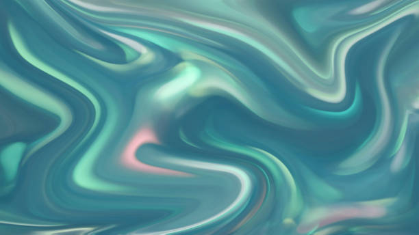 istock Abstract Liquid Paint Liquified Picture Blue And Green Colorful Image 1450360889