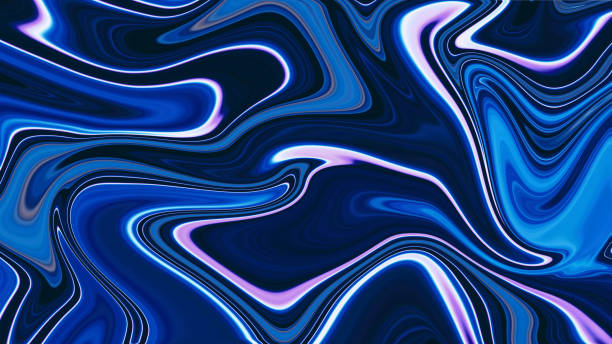 istock Abstract Liquid Paint Liquified Picture Blue And White Colorful Image 1450361338