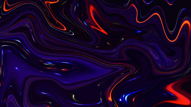 istock Abstract Liquid Paint Liquified Picture Black, Blue And Red Colorful Image 1450361393