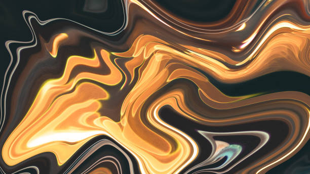 istock Abstract Liquid Paint Liquified Picture Black And Brown Colorful Image 1450361824