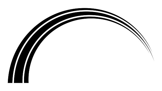 Swoosh swish logo, circle icon dynamic shape sporty template wave