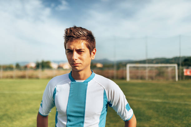 istock serious argentinian soccer player portrait 1450363736