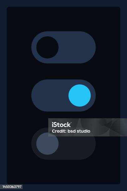 Toggle Switch Ui Elements Kit Stock Illustration - Download Image Now ...