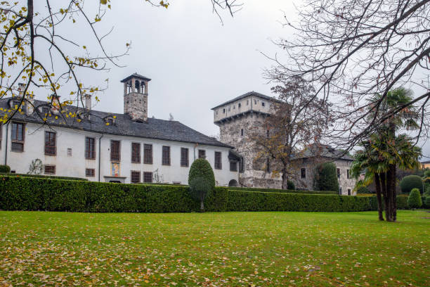 istock Interesting old buiding (villa?)  on lake of Locarno 1450366201