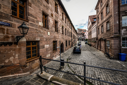 Colorful winter view at medieval street in the center of Old Riga, Latvia, Europe